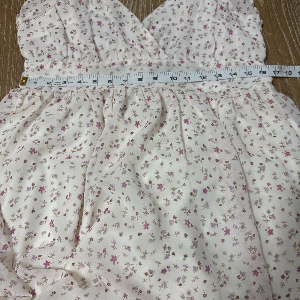 Altar’d State Halley Floral Mini Dress Women’s XL Peasant Babydoll Cottage-core - Picture 12 of 14